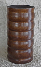 Very Large Chinese Burl wood Brush Pot