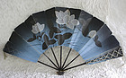 Antique Japanese paper folding  fan early Meiji late Edo