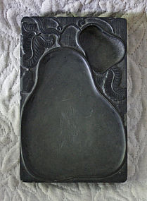 Antique Chinese carved black ink stone