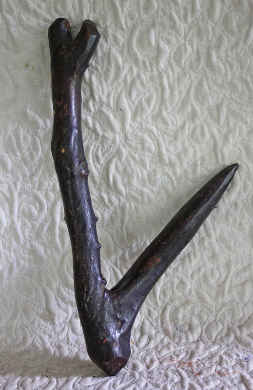 Antique Japanese hand carved wooden hook Jizai Kagi