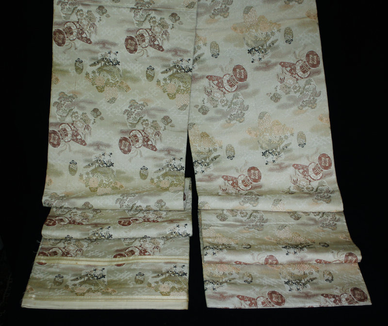 Antique Japanese Maru Brocade Obi