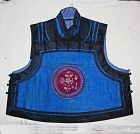 Antique Chinese  Qing Dynasty Child silk top with embroidered rondel