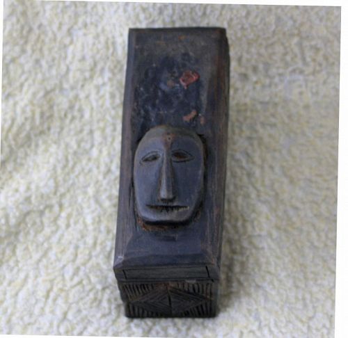 Antique Tibetan wood Cremation box