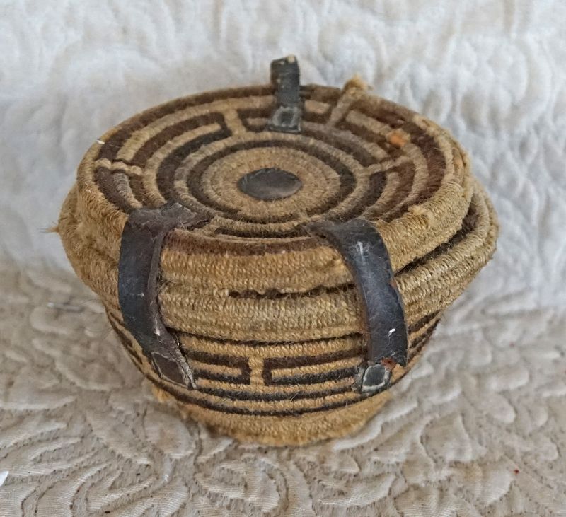 Antique Tibetan woven food bowl tea bowl container