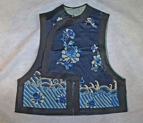 Antique Chinese Qing Dynasty Embroidered Vest