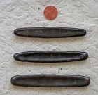 3 Bronze Tiger tongue Boat money from Southeast Asia Laos and Thailand