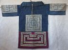 Antique Chinese Miao Ethnic Minority Womans Batiked Embroidered top