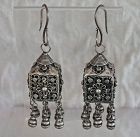 Antique Chinese Minority Silver Earrings Miao