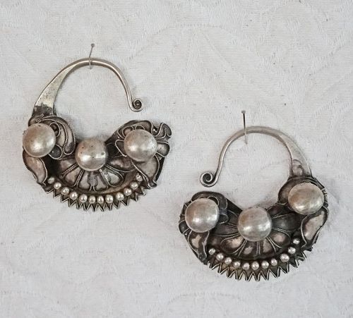 Antique Chinese Miao Minority earrings