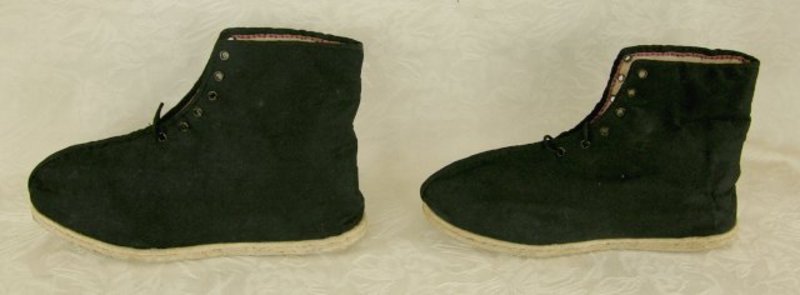 old pair of Chinese handmade man's boots