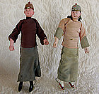 Young Male and female antique Chinese dolls