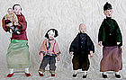 Family set of 5 Chinese dolls