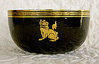 Set of 5 Thailand Lacquer Bowls with gold rim Balu-gwin