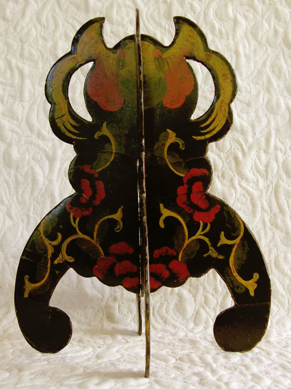 Rare Antique Chinese painted Lacquer Hat Stand