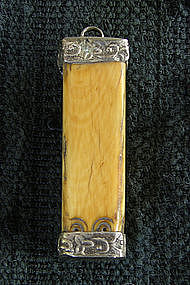 Antique Chinese Ivory Toggle with silver fittings