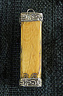 Antique Chinese Ivory Toggle with silver fittings