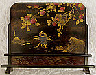 Very Fine Japanese signed small tabletop screen Makie