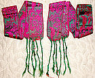 Pair of Antique Chinese Leggings sashes for Lotus Shoes
