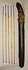 African Pygmy leather quiver with arrows