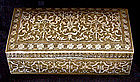 antique Indo Persian metal ornate damascene box