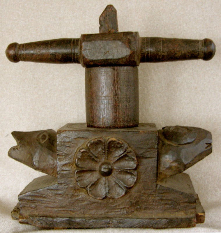 Antique Hand carved hard wood Juicer from India