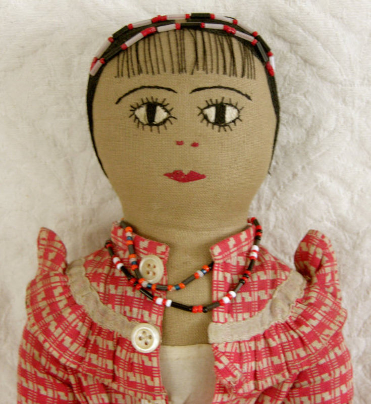 Hand made cloth Apache Indian female doll