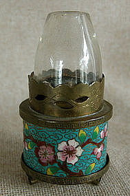 Small Antique Chinese Cloisonne Oil aka Opium Lamp