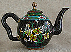 Antique Chinese Miniature Cloisonne Teapot