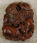 Antique Chinese Carved Wooden Longevity Toggle