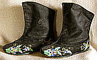 Pair of Antique Chinese Woman's Embroidered Boots