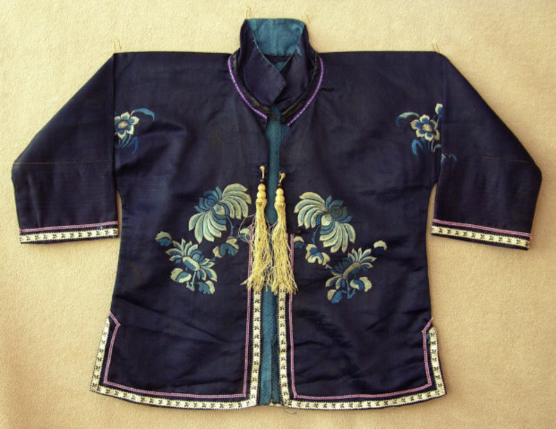 Antique Chinese Small Childs Embroidered Silk Jacket