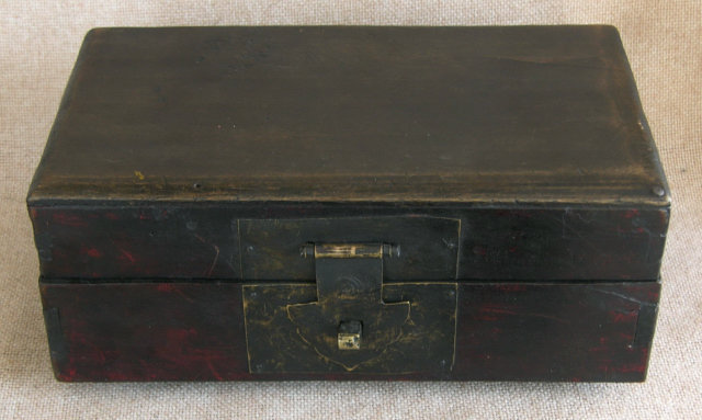Antique Chinese box with inkstone and abacus Qing