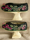 Pair of Antique Chinese Manchu Womans Platform Shoes