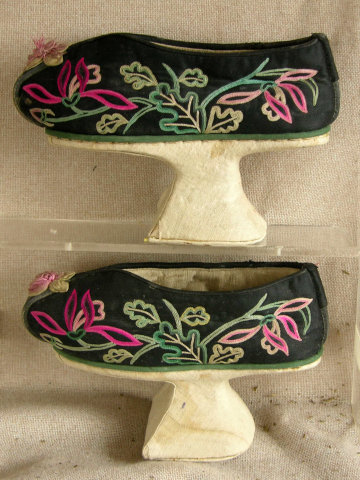 Pair of Antique Chinese Manchu Womans 