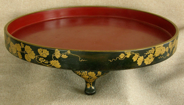 Antique Edo Period Japanese Lacquer Tray
