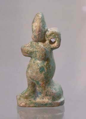 AN ANCIENT EGYPTIAN BABOON AMULET