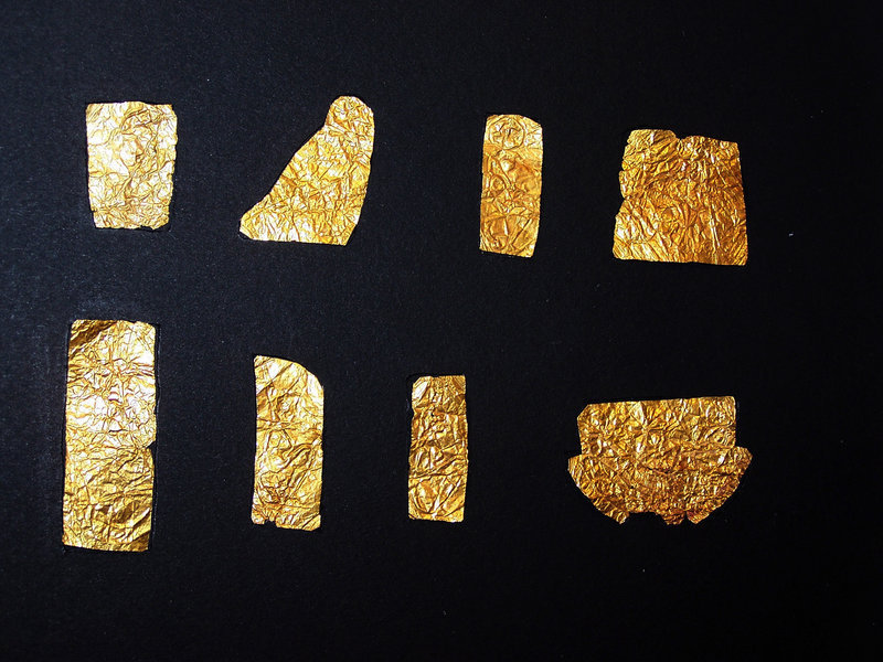 AN ANCIENT EGYPTIAN SHEET GOLD GROUP