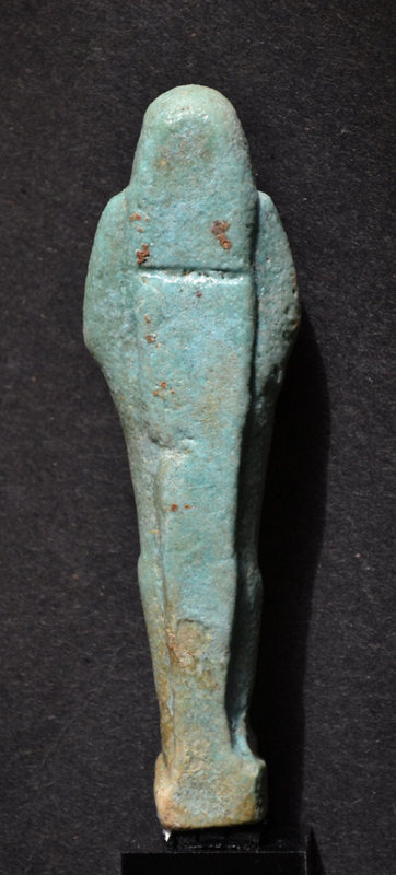 AN ANCIENT EGYPTIAN FAIENCE SHABTI