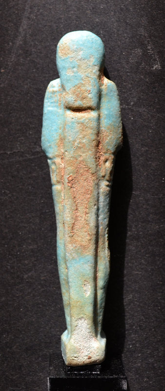 AN ANCIENT EGYPTIAN FAIENCE USHABTI