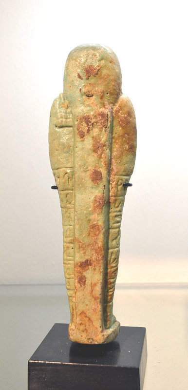 A LARGE ANCIENT EGYPTIAN FAIENCE SHABTI FOR PADIBASTET