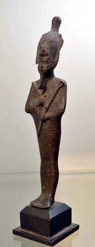 A LARGE BRONZE ANCIENT EGYPTIAN OSIRIS