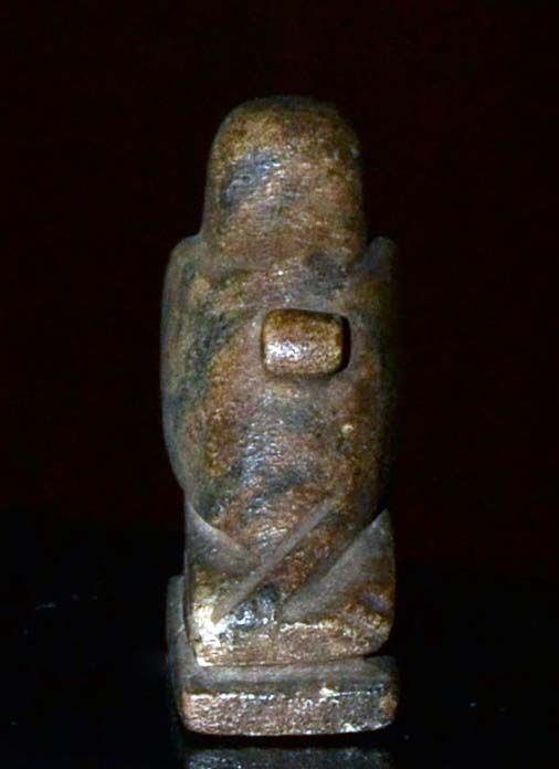 AN ANCIENT EGYPTIAN SERPENTINE HORUS FALCON