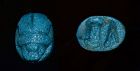 AN ANCIENT EGYPTIAN NEW KINGDOM FAIENCE SCARAB