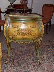 Handpainted Marble Top Bombay Chest