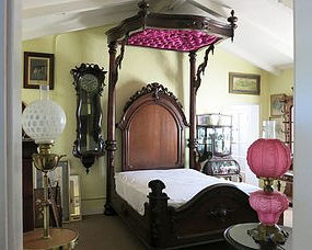 American Victorian Half Tester Rosewood Bed