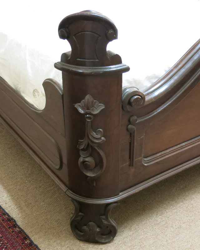 American Victorian Half Tester Rosewood Bed