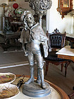 Figural Spelter Schoolboy Lamp