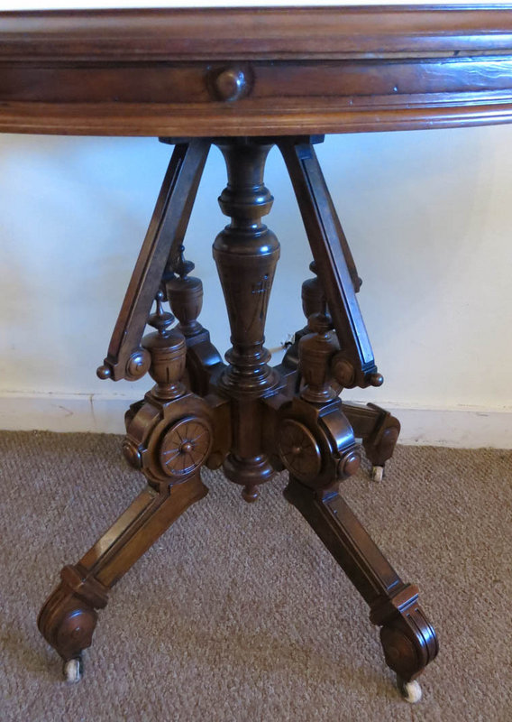 Walnut Victorian Picture Frame Table