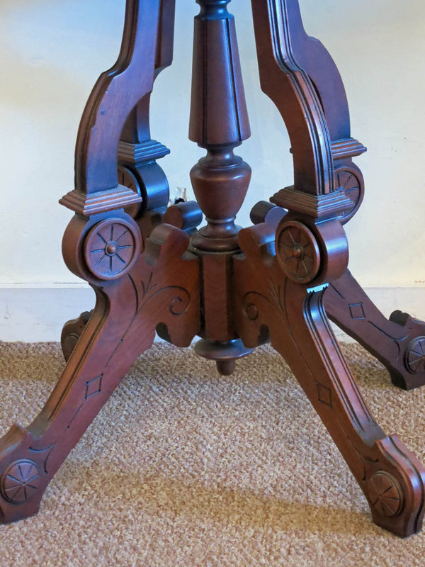 Victorian Oval Marble Top Table