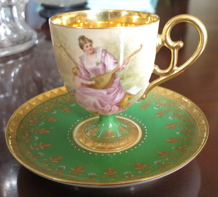 Handpainted Royal Vienna Cup &amp; Saucer